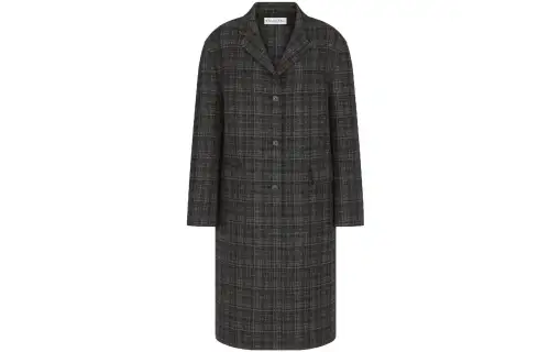 DIOR Coats Women's Black Lapel Moderate Straight Fit
