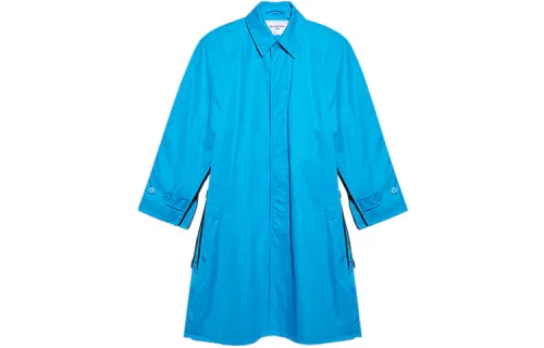 Balenciaga Coats Women's Light Blue Lapel Moderate