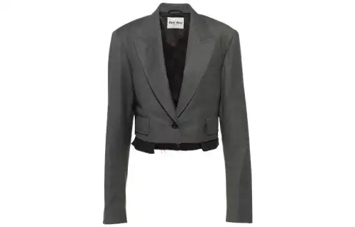 【Previous Season】Grisaille cropped single-breasted blazer