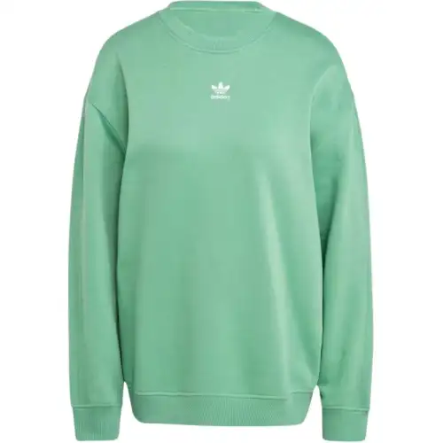 Adidas Originals Essentials Fleece Long Oversized Crew Sweatshirt Women's Preloved Green