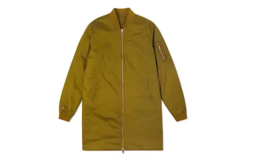 Converse Coats Women's Green Baseball Collar Moderate Straight Fit