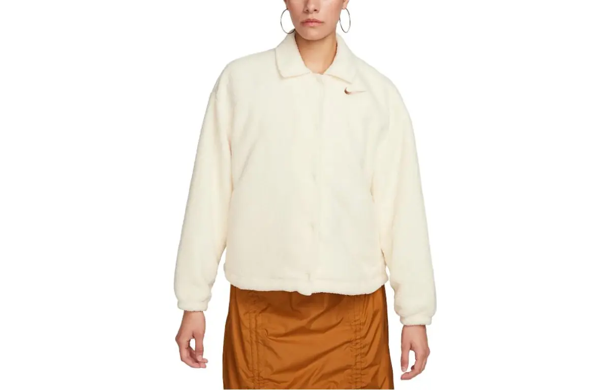 Nike Jackets Women's Ecru Lapel Moderate Other