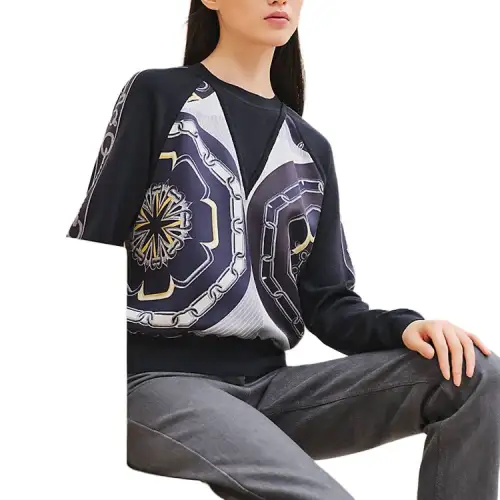 HERMES FW24 Knitwear Women's Black Blue