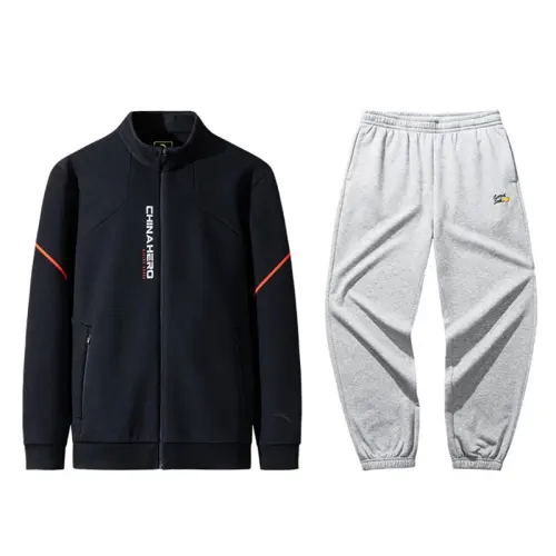 ANTA Casual Sportswear Men's Stand Collar Thickened And Fleece Lined