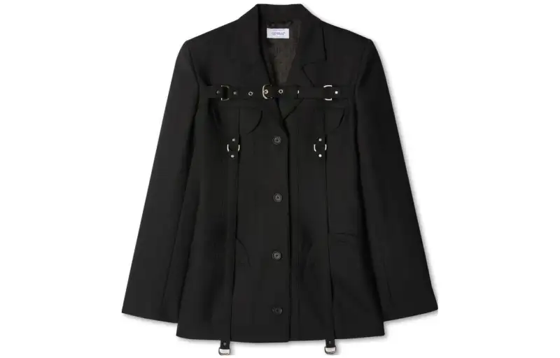 OFF WHITE Buckle Detailed Long Sleeved Jacket