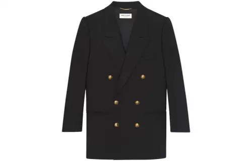 SAINT LAURENT Business Suits Women's Black Suit Collar Moderate Other