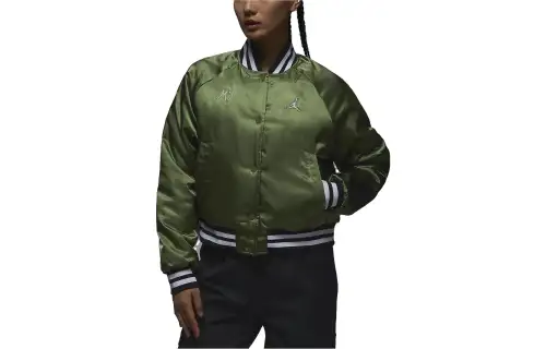 Jordan Jackets Women's Light Olive Baseball Collar Moderate Other