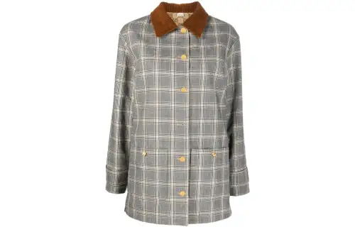GUCCI Coats Women's Gray Lapel Moderate