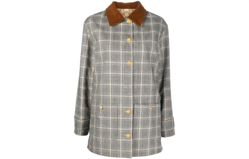 GUCCI Coats Women's Gray Lapel Moderate