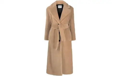 MIU MIU Coats Women's Camel Lapel Moderate Straight Fit