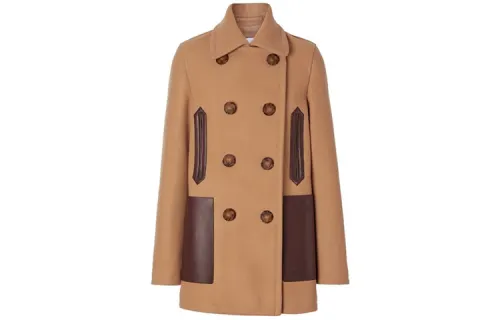 Burberry Coats Women's Camel Lapel Moderate