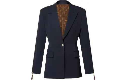 LOUIS VUITTON Business Suits Women's Black Suit Collar Moderate