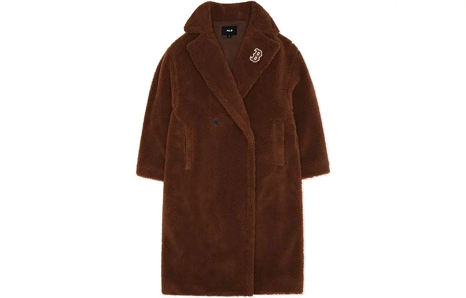 MLB Coats Women's Brown Fur Collar Moderate