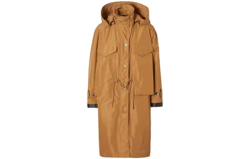 Burberry Coats Women's Camel Detachable Hood Moderate