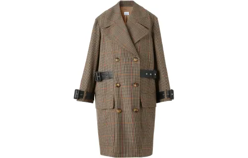 Burberry Coats Women's Brown Lapel Moderate