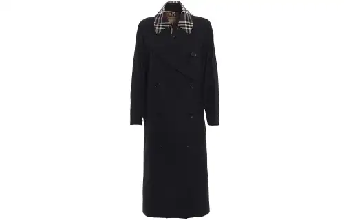 Burberry Coats Women's Black Lapel Moderate