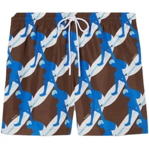 GUCCI SS25 Beach Shorts Men's Blue
