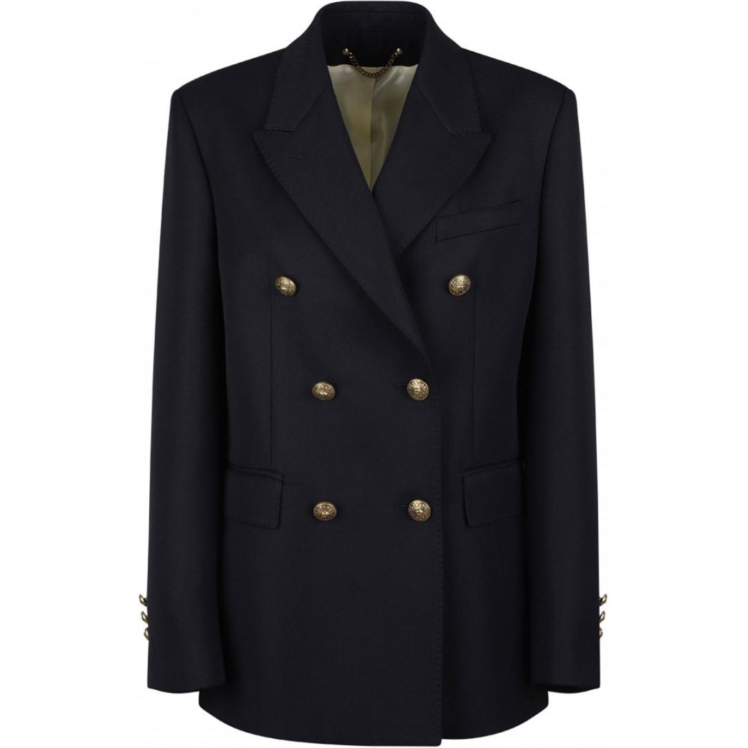 Женская куртка Golden Goose Double-Breasted Blazer (темно-синяя)