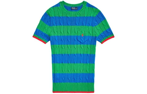 Polo Ralph Lauren SS24 Knitwear Slim Fit Women's Preppy Green
