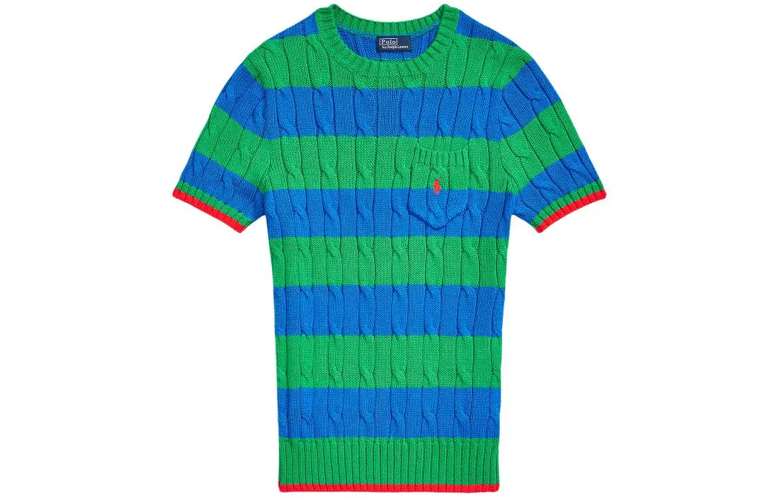 Polo Ralph Lauren SS24 Knitwear Slim Fit Women's Preppy Green