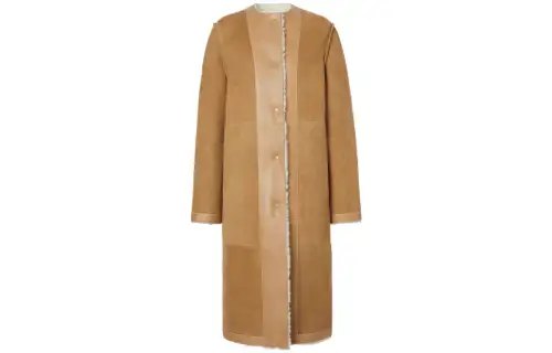 Burberry Coats Women's Camel Collarless Moderate Straight Fit
