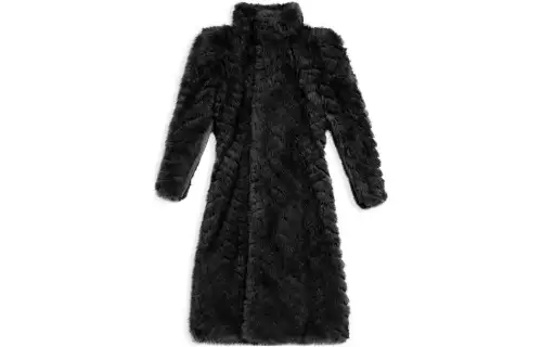 Balenciaga Coats Women's Stand Collar Moderate Straight Fit