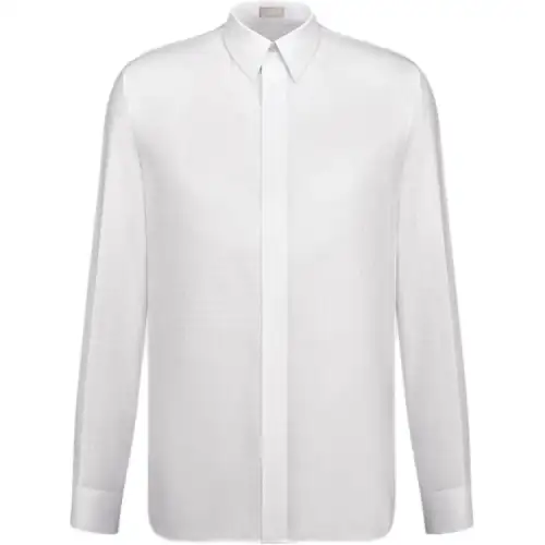 DIOR Shirts Men's White Lapel Moderate