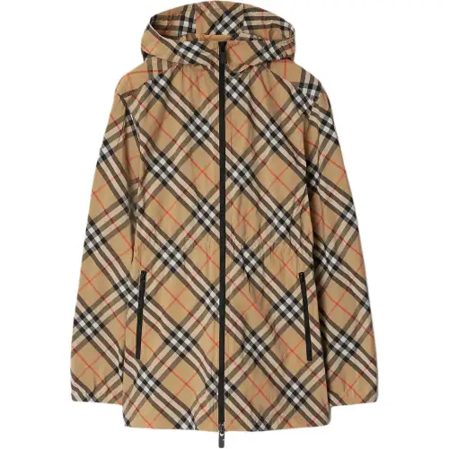 Burberry Nova Check hooded coat