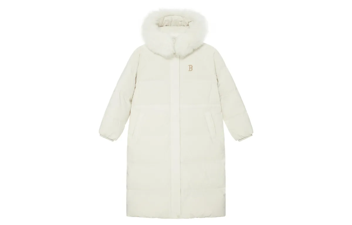 MLB Basic Collection Basic Boston Red Sox Down Jacket Women's Dark Cream