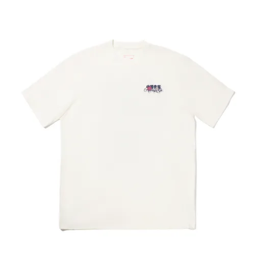 Li Ning T Shirts Women's Ecru Crew Neck Moderate Straight Fit