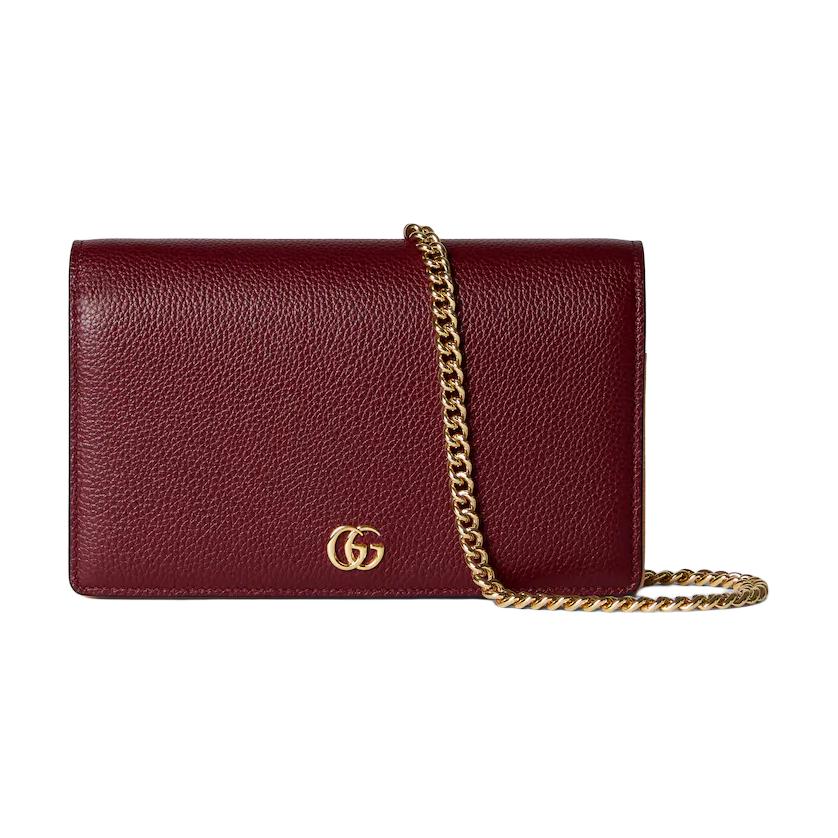 Женская сумка Gucci GUCCI GG Marmont (бордово-розовая)