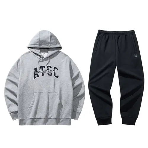 ANTA Casual Sportswear Men's Hooded Thickened And Fleece Lined