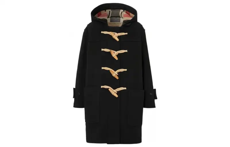 Burberry Coats Women's Black Hooded Moderate