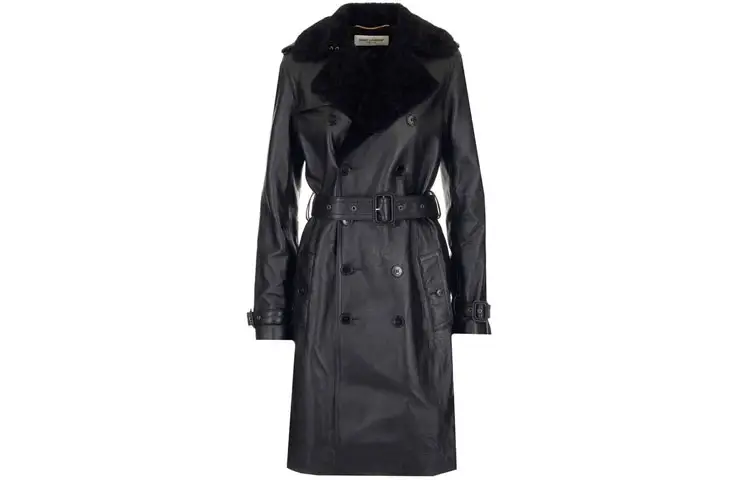 SAINT LAURENT SS21 Coat Women's Black