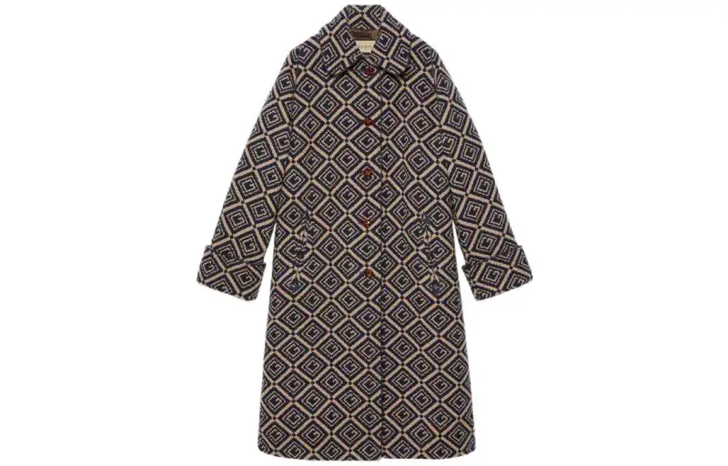 GUCCI Coats Women's Multicolor Lapel Moderate