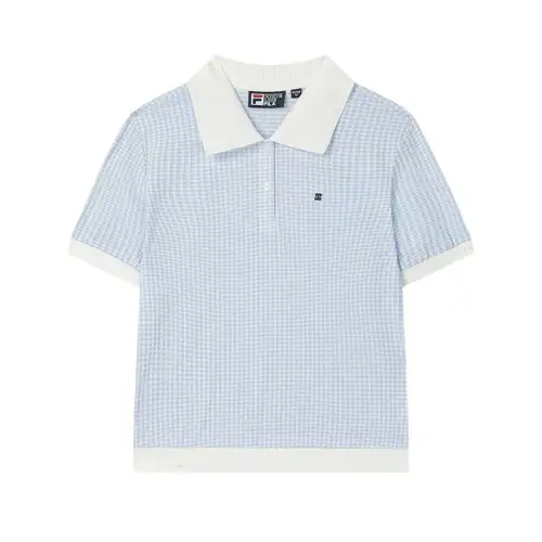 FILA WHITE Polo Shirt Women's Ice Heart Blue
