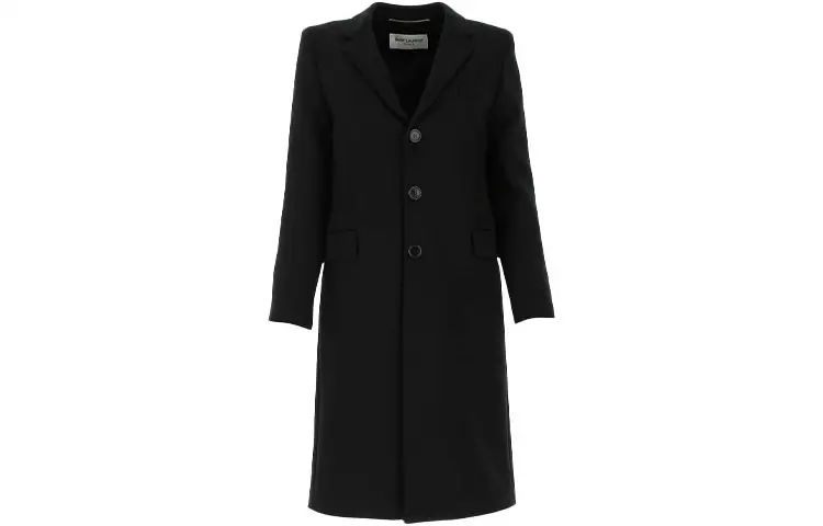 SAINT LAURENT Coat Women's Black