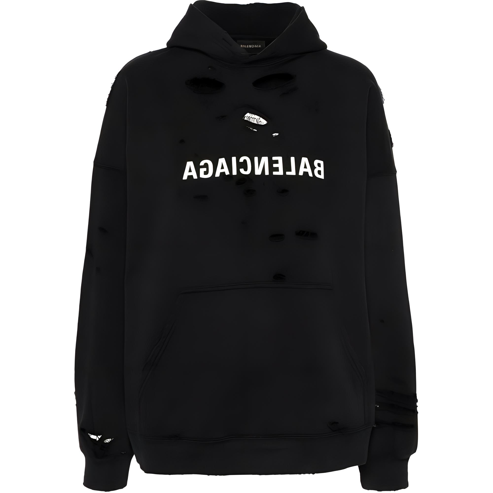 Balenciaga SS24 Sweatshirt Loose Fit Women's Black