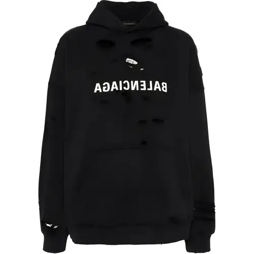 Balenciaga SS24 Sweatshirt Loose Fit Women's Black