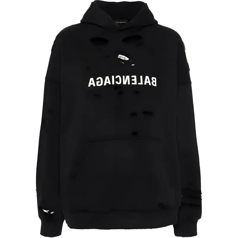 Balenciaga SS24 Sweatshirt Loose Fit Women's Black