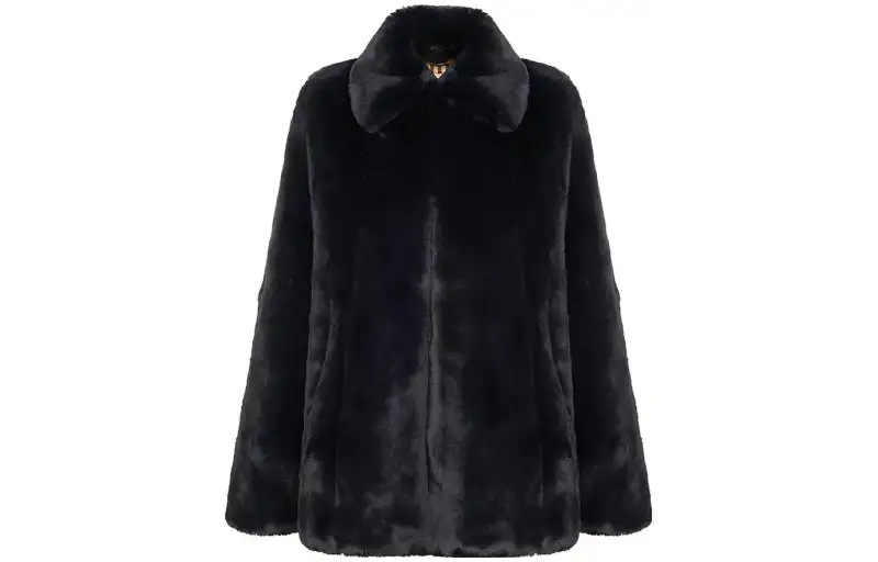 Burberry Coats Women's Marine Blue Lapel Moderate Straight Fit