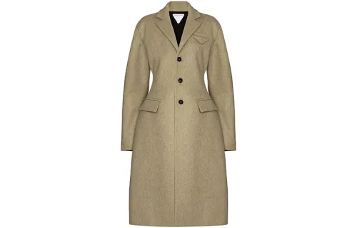 Bottega Veneta Coats Women's Brown Lapel Moderate