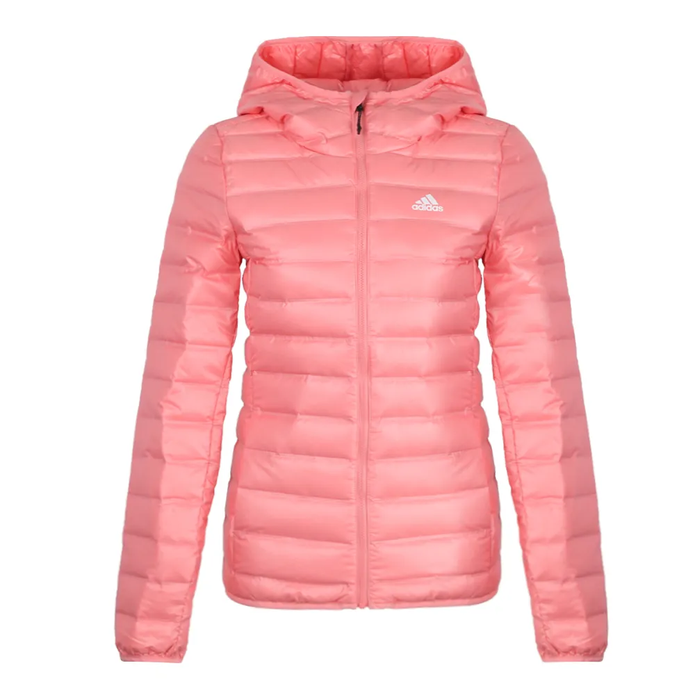 Adidas Down Jackets Women's Red Hooded Moderate Nipped-in Waist