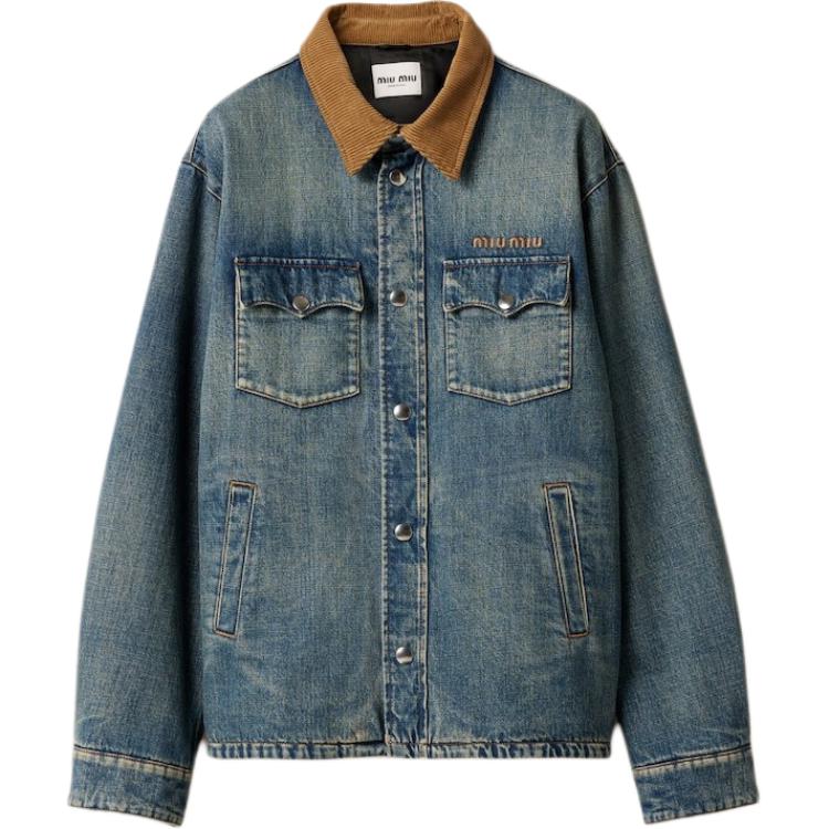 Женская куртка MIU FW24 Down Jacket (синяя)
