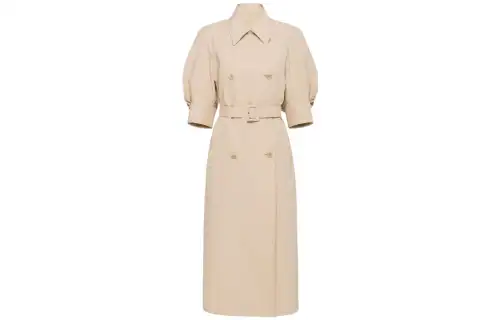 PRADA Coats Women's Brown Lapel Moderate Straight Fit