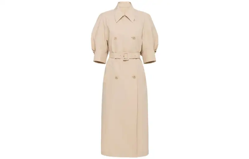 PRADA Coats Women's Brown Lapel Moderate Straight Fit
