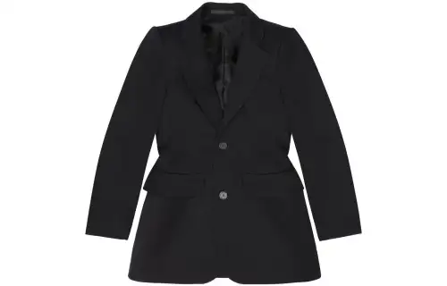 Balenciaga Single Breasted Fitted Waist Blazer