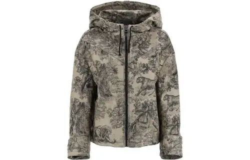 DIOR Jackets Women's Beige Hooded Moderate Other