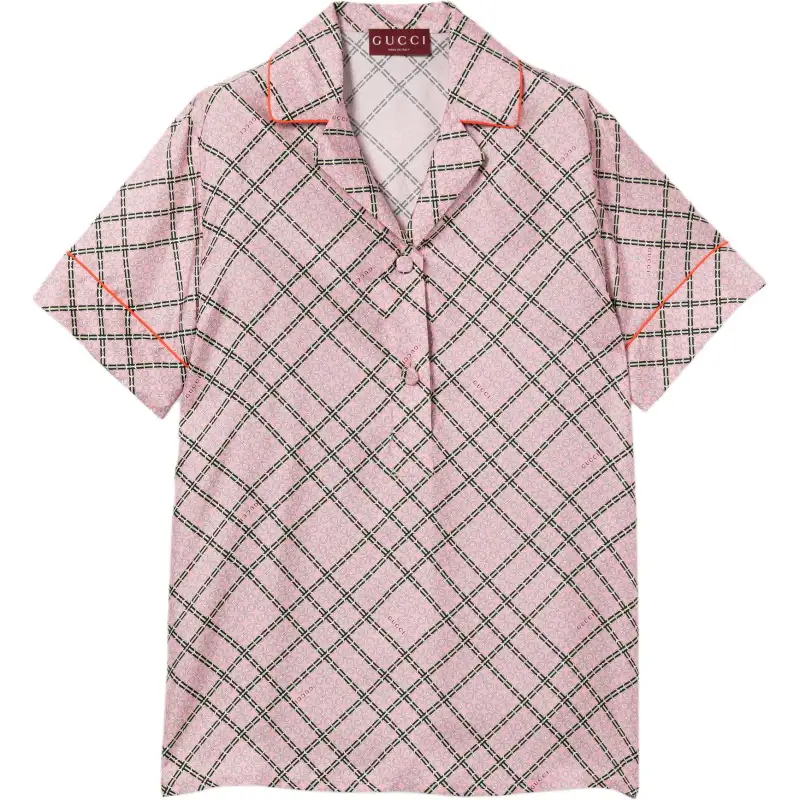 GUCCI Shirts Women's Pink Lapel Moderate Other