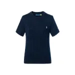 Polo Ralph Lauren Pony, knitted blue sweater with a round collar, with embroidery, with your logo imprint, print